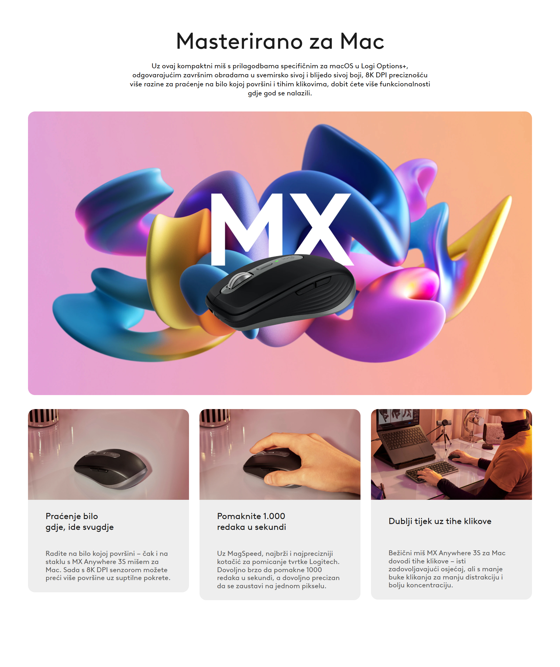 Logitech MX Anywhere 3S for Mac opis